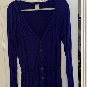 Ella Moss Deep Blue Long Sleeve Dress